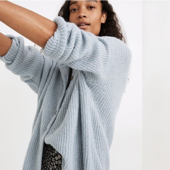 Madewell Bellaire Cardigan in Dusty Pool XS - Picture 8 of 8